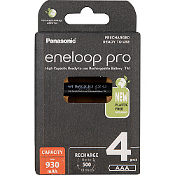 Rechargeable batteries PANASONIC ENELOOP PRO AAA 930 mAh 4 szt (BK-4HCDE/4CP)