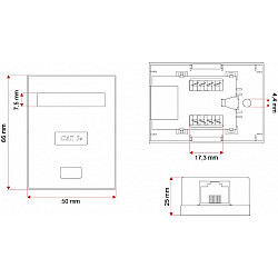 A-LAN GN005 network junction box Cat5e White