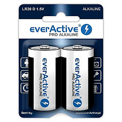 Alkaline batteries everActive Pro Alkaline LR20 D - blister card 2 pieces