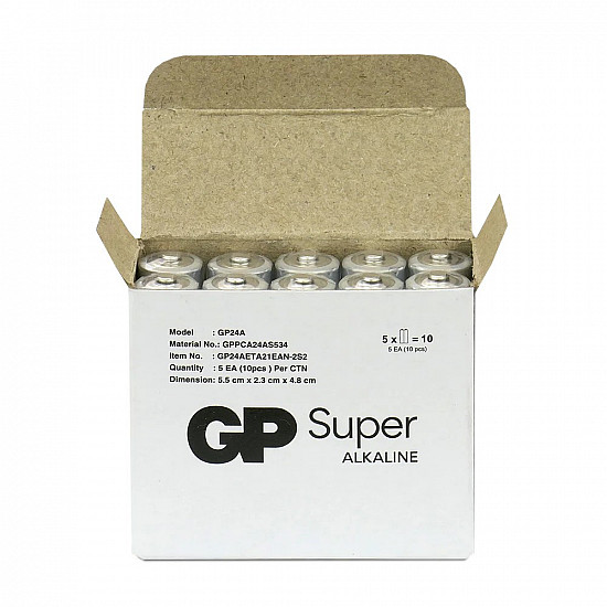 Baterie alkaliczne LR03/AAA GP SUPER 10szt. (G-TECH)