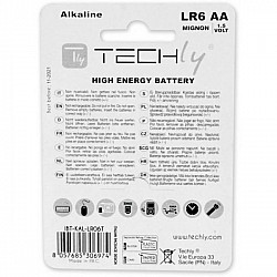 Alkaline batteries LR06 AA 4pcs, (IBT-LR06T4B)