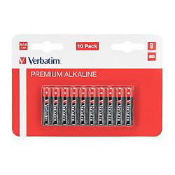 1x10 Verbatim Alkaline battery Micro AAA LR 03 49874