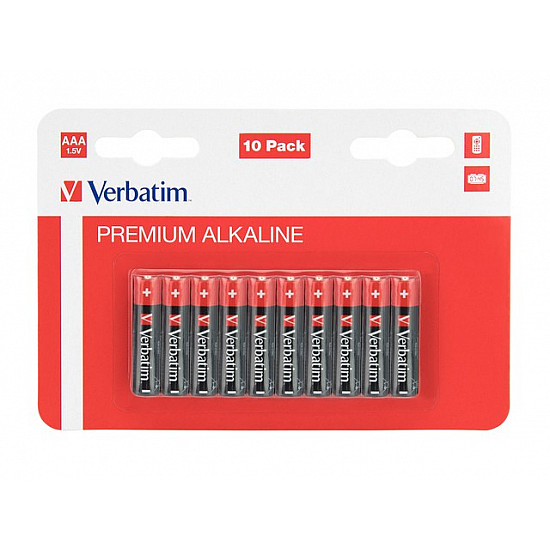 1x10 Verbatim Alkaline battery Micro AAA LR 03 49874