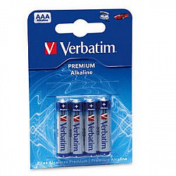 1x4 Verbatim Alkaline Battery Micro AAA LR 03