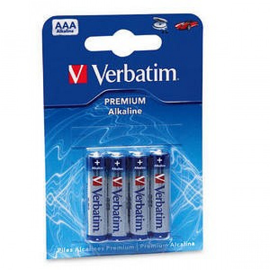 1x4 Verbatim Alkaline Battery Micro AAA LR 03