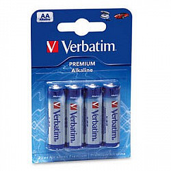 1x4 Verbatim Alkaline Battery Mignon AA LR6