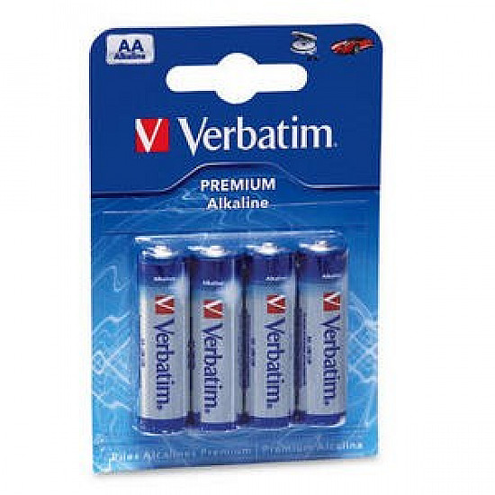 1x4 Verbatim Alkaline Battery Mignon AA LR6