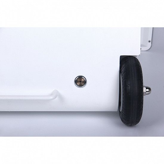 ALLNET Standdisplay 43 Zoll Outdoor Kundenstopper mit Akku oh. Touch Laufrollen