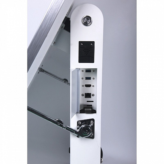 ALLNET Standdisplay 43 Zoll Outdoor Kundenstopper mit Akku oh. Touch Laufrollen