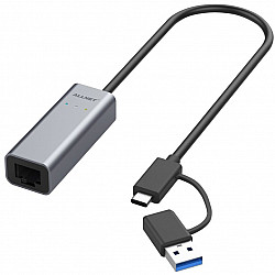 ALLNET USB 3.0 Typ-C&A Ethernet Adapter 2.5 Multi-Gigabit LAN ALL-NC-2.5G-USBC/A - Netzwerkkarte - 1.000 Mbps