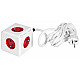Allocacoc 2304/FREXPC power extension 3 m 5 AC outlet(s) Indoor Red, White