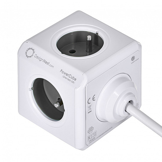 Allocacoc PowerCube Extended USB E(FR), 1.5m power extension 4 AC outlet(s)