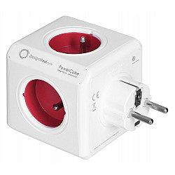Allocacoc PowerCube Original USB Type E power extension 4 AC outlet(s) Indoor Red