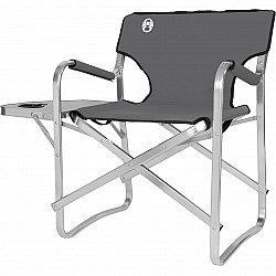 Aluminium Deck Chair with Table 2000038341, Camping-Stuhl grau