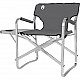 Aluminium Deck Chair with Table 2000038341, Camping-Stuhl grau