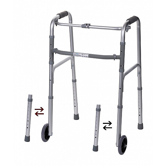 Aluminium rehabilitation tri-functional walker