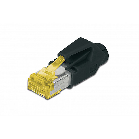 A-MO6A 8/8 HRS AT 6A modular RJ45 Plug, Hirose TM31 8P8C, shielded, for round cable, incl. hood