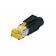 A-MO6A 8/8 HRS AT 6A modular RJ45 Plug, Hirose TM31 8P8C, shielded, for round cable, incl. hood