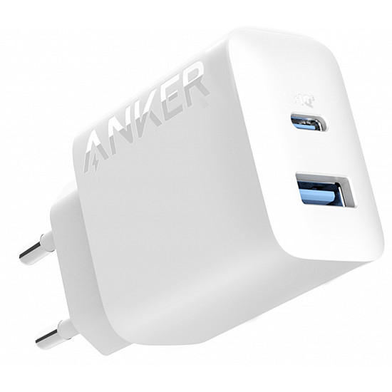 Anker 312 Charger 20W 1 x USB-C 1 x USB-A white