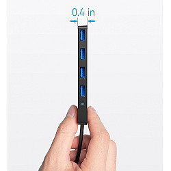 Anker Ultra Slim USB-C Hub (4 in 1), Schwarz, A8309G11