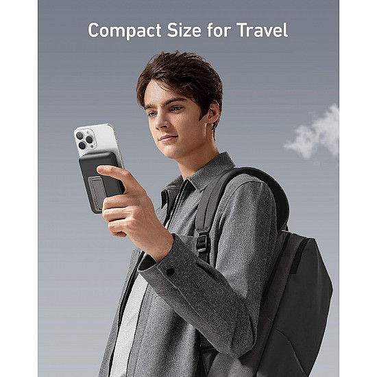 Anker 633 Powerbank mit kabelloser Ladefunktion, Schwarz, USB-C, MagSafe, 10.000 mAh, A1654G11