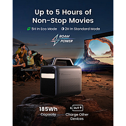 (1920x1080) Anker Nebula Mars 3 DLP LED 1000-Lumen 16:9 HDMI USB Android TV Bluetooth Speaker Full HD Black