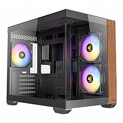 Antec BOITIER MINI TOUR MICRO-ATX ANTEC CX600M WOOD RGB AVEC PANNEAUX VITRES