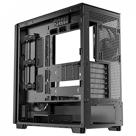 0-761345-10133-2, Midi Tower, PC, black, wood, ATX, ITX, micro ATX, plastic