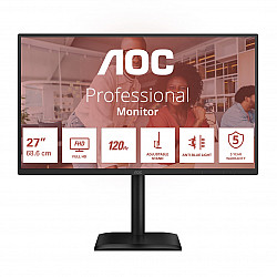 AOC 27E4CV 27inch FHD IPS 120Hz 4ms 300cd/​m2 HDMI DP USB-C PD90W RJ45 HUB USB Speakers