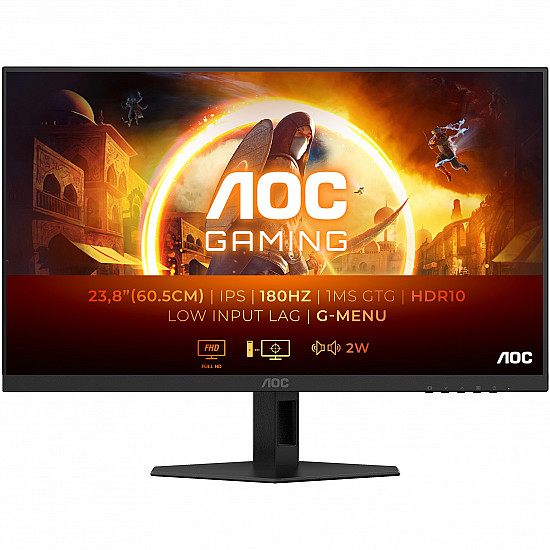 AOC Gaming 24G4XE 24 Zoll FHD Monitor, 180 Hz, 1 ms, FreeSync Prem., G-Sync comp., HDR10 (1920x1080, HDMI, DisplayPort) schwarz