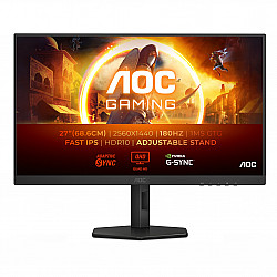 AOC Gaming Q27G4XF 27 Zoll QHD Monitor, 180 Hz, 0.5ms, FreeSync Premium, HDR10 (2560x1440, 2x HDMI, DisplayPort) schwarz/grau