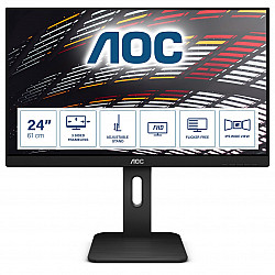 61cm/24 (1920x1200) AOC Pro-line X24P1 16:10 4ms HDMI DVI DisplayPort VGA VESA Pivot Speaker Full HD Black