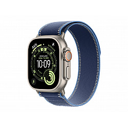 49MM BLUE/BRIGHT BLUE TRAIL LOOP S/M NATURAL TITANIUM FINISH