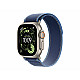 49MM BLUE/BRIGHT BLUE TRAIL LOOP S/M NATURAL TITANIUM FINISH