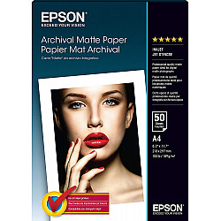 Epson Archival Matte Paper A 4, 50 Sheet, 189 g S 041342