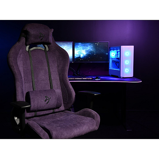Arozzi Frame material: Metal; Wheel base: Aluminium; Upholstery: Soft fabric Arozzi Gaming Chair Torretta Purple