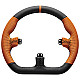 Asetek SimSports GT - rim - closed D, black and orange