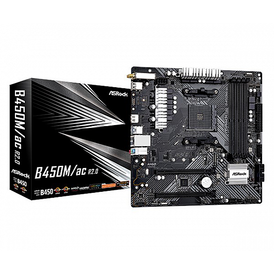 ASRock B450M/ac Micro ATX Socket AM4 AMD B450