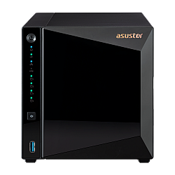 NAS Asustor AS3304T v2; Tower; 4x (3.5 SATA HDD/ 2.5 SSD); Realtek RTD1619B, 2GB DDR4, 1x 2.5GbE, 3x USB 3.2