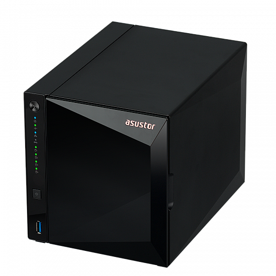 NAS Asustor AS3304T v2; Tower; 4x (3.5 SATA HDD/ 2.5 SSD); Realtek RTD1619B, 2GB DDR4, 1x 2.5GbE, 3x USB 3.2