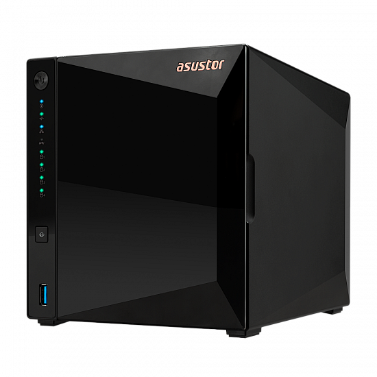 NAS Asustor AS3304T v2; Tower; 4x (3.5 SATA HDD/ 2.5 SSD); Realtek RTD1619B, 2GB DDR4, 1x 2.5GbE, 3x USB 3.2