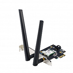 Asus WiFi 7 PCI-E Adapter with 2 external antennas PCE-BE6500 802.11be Mesh Support No MU-MiMO No No mobile broadband