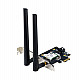 Asus WiFi 7 PCI-E Adapter with 2 external antennas PCE-BE6500 802.11be Mesh Support No MU-MiMO No No mobile broadband