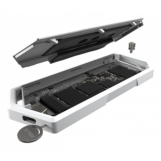 ASUS Go USB ROG Strix Arion White M2 SSD enclosure with Aura