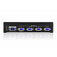 4-port VGA splitter 450 MHz , VGA, 4x VGA, 2048 x 1536 pixels, black, metal, QXGA