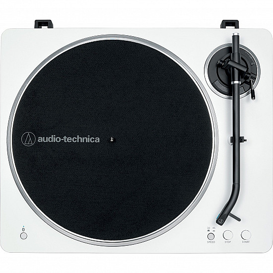 Audio Technica AT-LP70XBTWS (wei/silber, Integrierter Phono-Vorverstrker, Bluetooth, Vollautomat, Riemenantrieb)