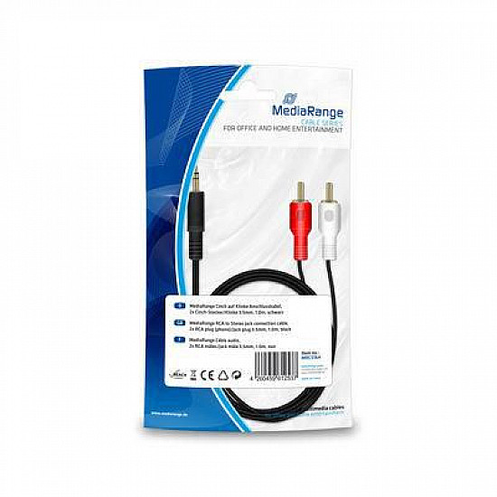 Audio Cable 1 M 2 X Rca 3.5Mm