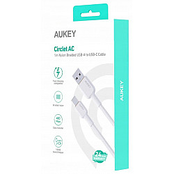 AUKEY CB-NAC1 White Nyl on cable USB C - USB A