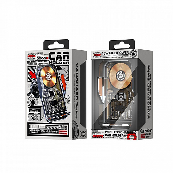 Auto car holder with wireless charging 15W