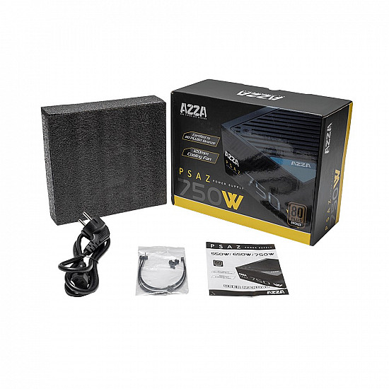 Azza PSAZ-750W 750 Watt Bronze ATX PSU Power Supply Power Supply